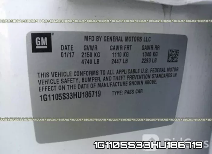 1G1105S33HU186719 фото 10