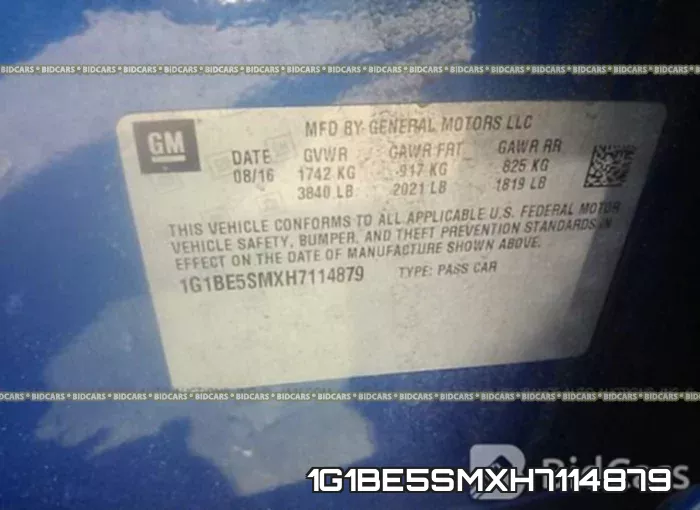 1G1BE5SMXH7114879 фото 10