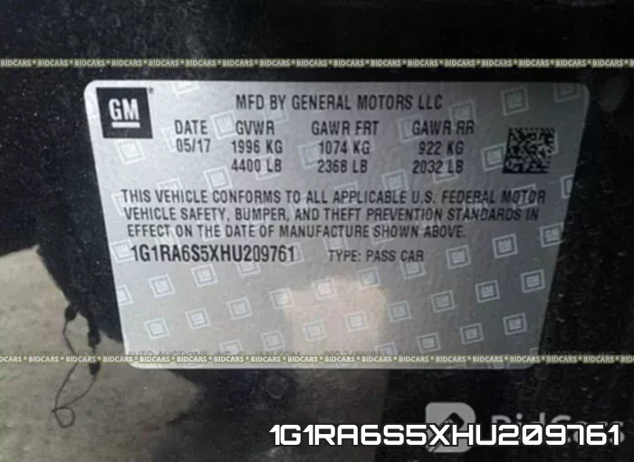 1G1RA6S5XHU209761 фото 10