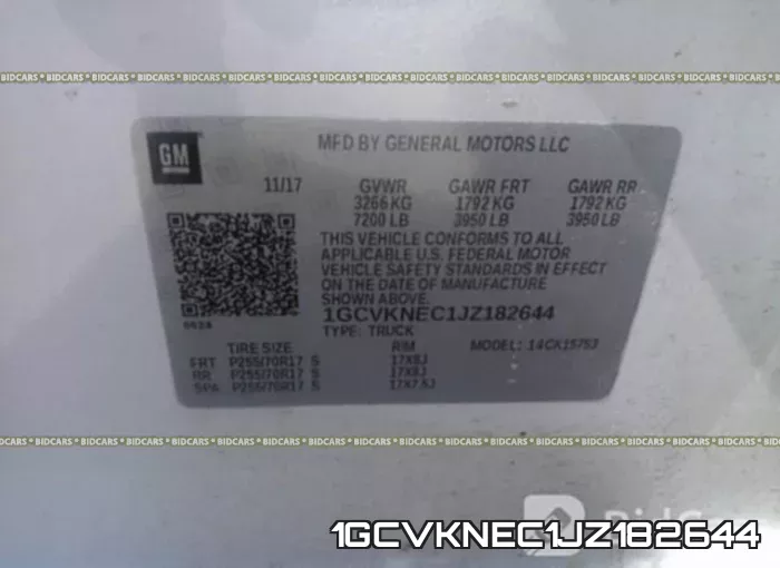 1GCVKNEC1JZ182644 фото 10