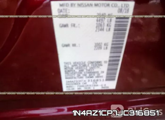 1N4AZ1CP7JC316851 фото 10