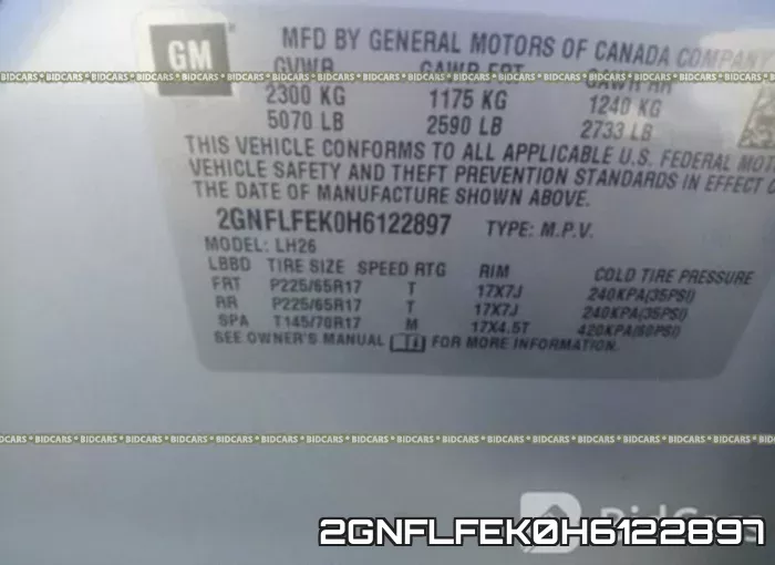 2GNFLFEK0H6122897 фото 10