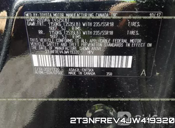 2T3NFREV4JW419320 фото 10