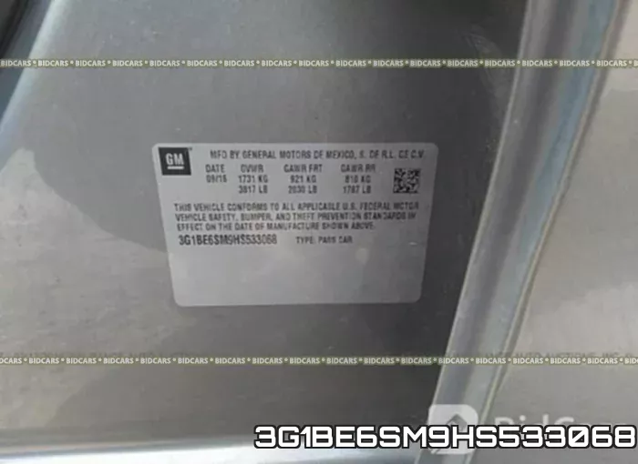 3G1BE6SM9HS533068 фото 10