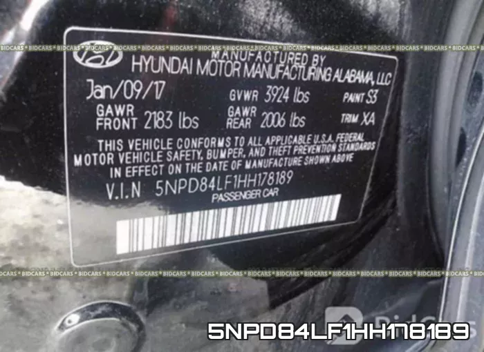 5NPD84LF1HH178189 фото 10