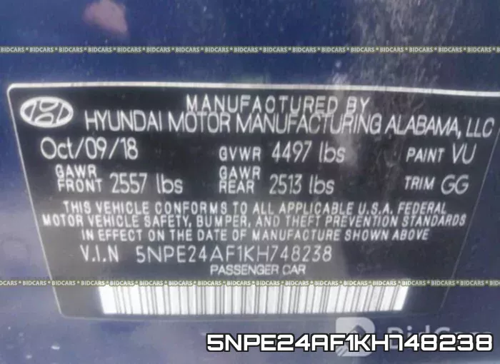5NPE24AF1KH748238 фото 10