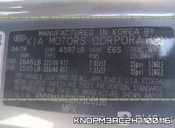 KNDPM3AC2H7100116 фото 10