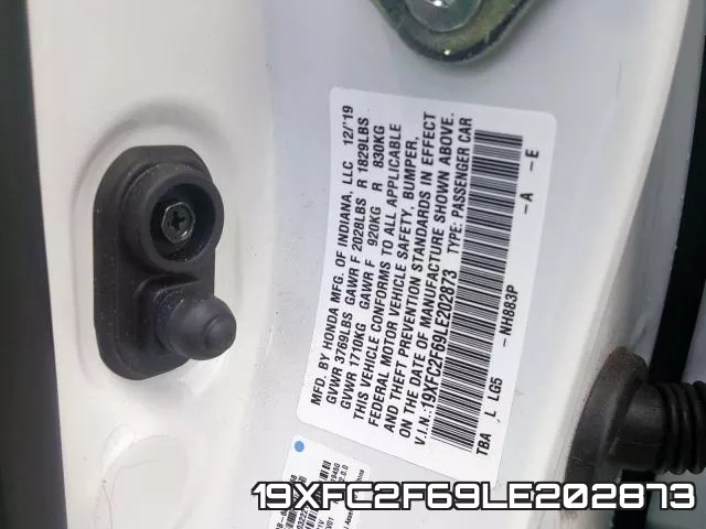 19XFC2F69LE202873 фото 2
