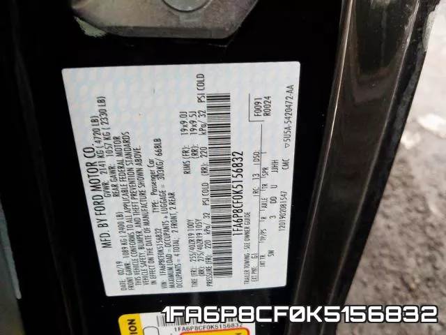 1FA6P8CF0K5156832 фото 2
