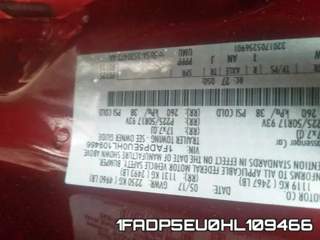 1FADP5EU0HL109466 фото 2