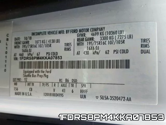 1FDRS8PM4KKA07853 фото 2