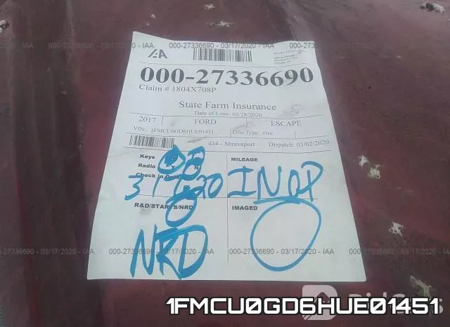 1FMCU0GD6HUE01451 фото 8