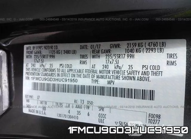 1FMCU9GD3HUC91950 фото 6