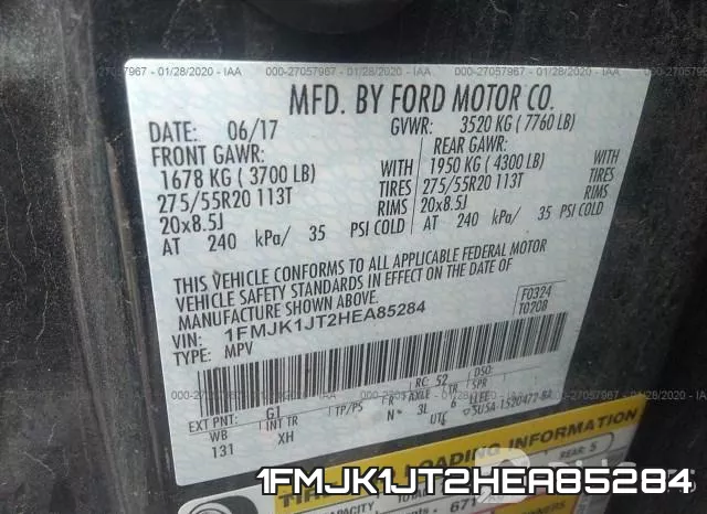 1FMJK1JT2HEA85284 фото 8