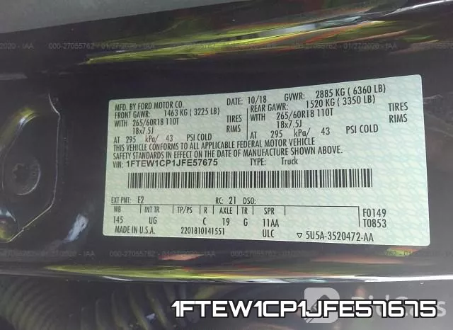 1FTEW1CP1JFE57675 фото 4