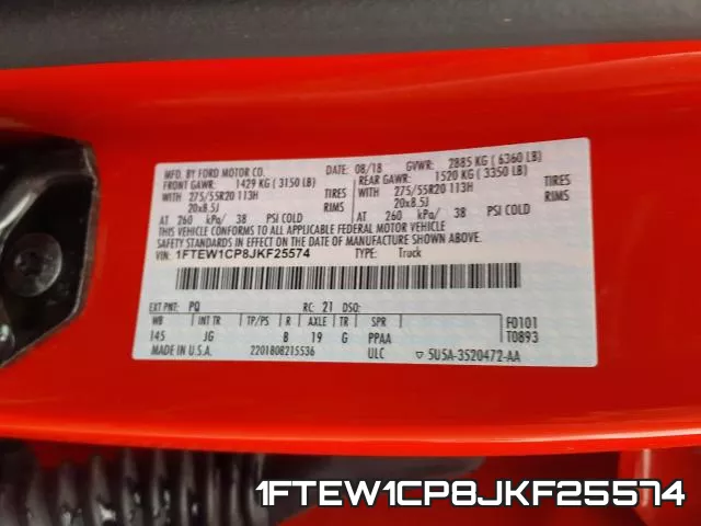 1FTEW1CP8JKF25574 фото 2