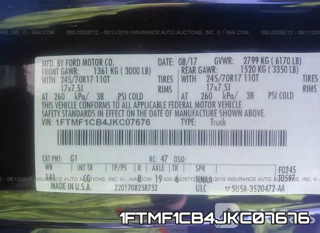1FTMF1CB4JKC07676 фото 5