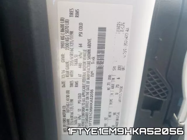 1FTYE1CM9HKA52056 фото 2