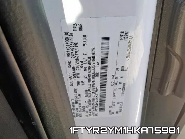 1FTYR2YM1HKA75981 фото 2