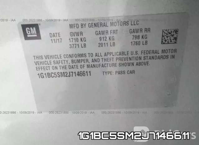 1G1BC5SM2J7146611 фото 4