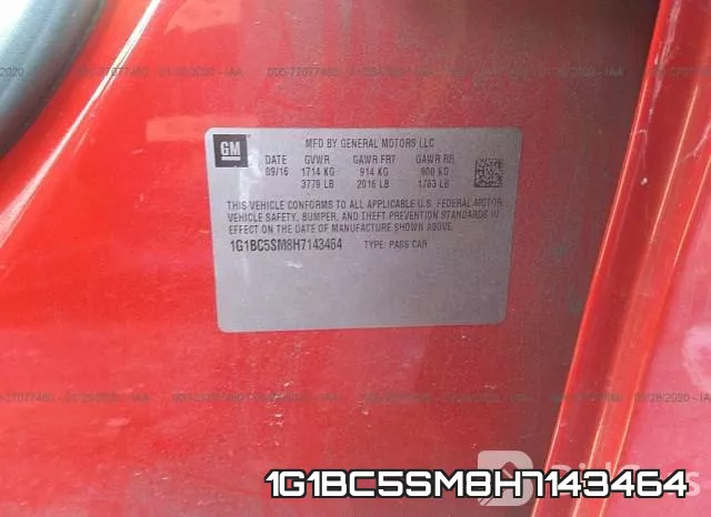 1G1BC5SM8H7143464 фото 10