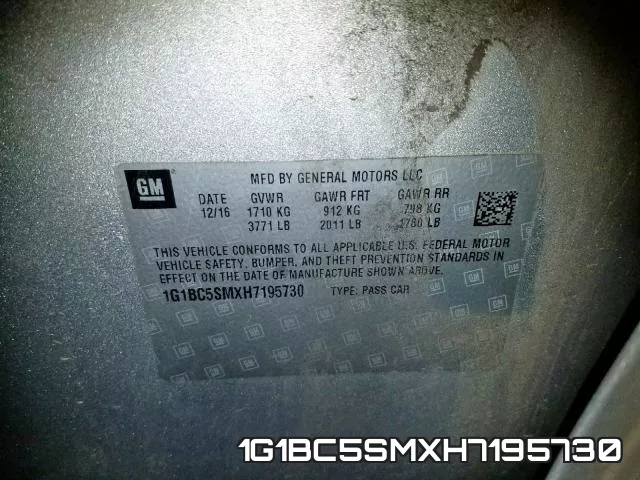 1G1BC5SMXH7195730 фото 2
