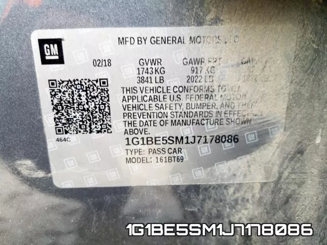 1G1BE5SM1J7178086 фото 2