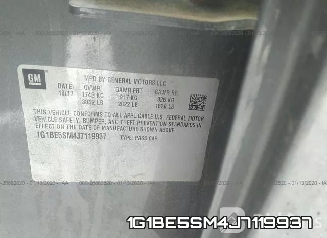 1G1BE5SM4J7119937 фото 5