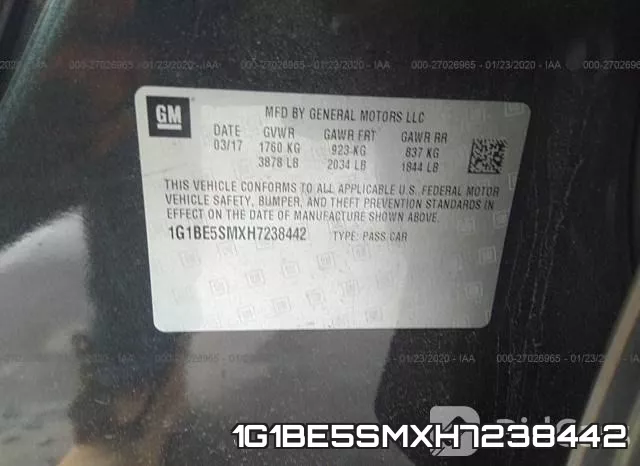 1G1BE5SMXH7238442 фото 7
