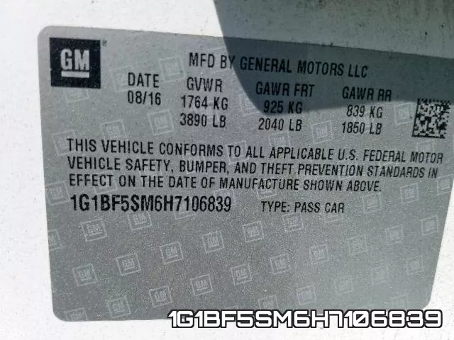 1G1BF5SM6H7106839 фото 2