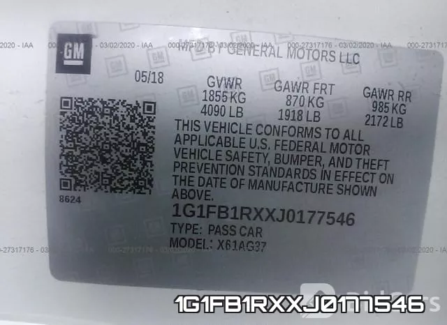 1G1FB1RXXJ0177546 фото 2
