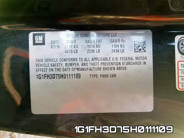 1G1FH3D75H0111109 фото 2