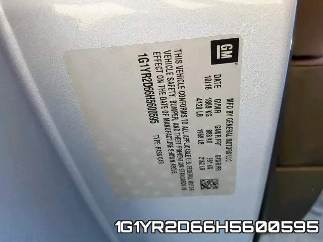 1G1YR2D66H5600595 фото 2