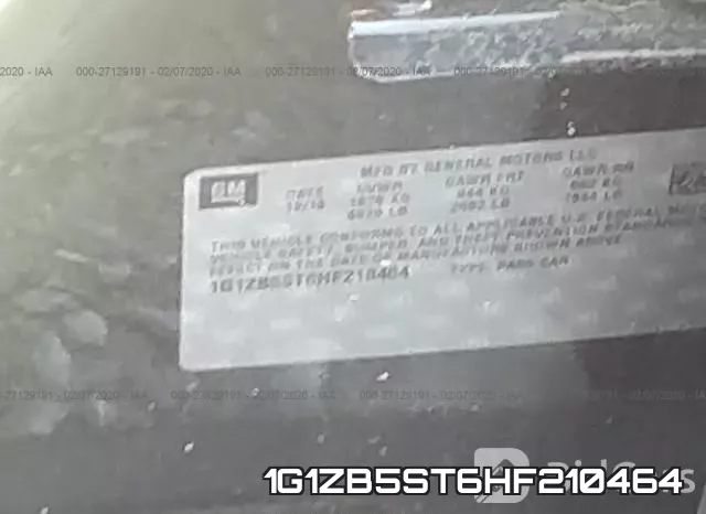 1G1ZB5ST6HF210464 фото 6