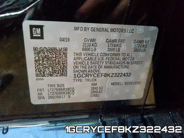 1GCRYCEF8KZ322432 фото 2