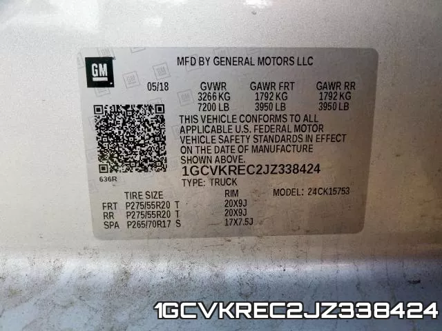 1GCVKREC2JZ338424 фото 2