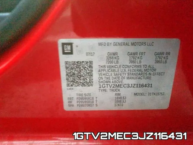 1GTV2MEC3JZ116431 фото 2
