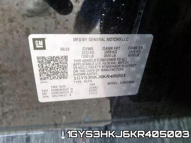 1GYS3HKJ6KR405003 фото 2