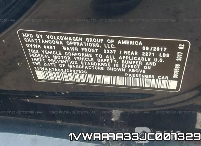 1VWAA7A33JC007329 фото 10
