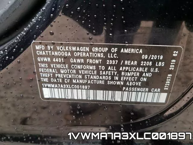 1VWMA7A3XLC001897 фото 2
