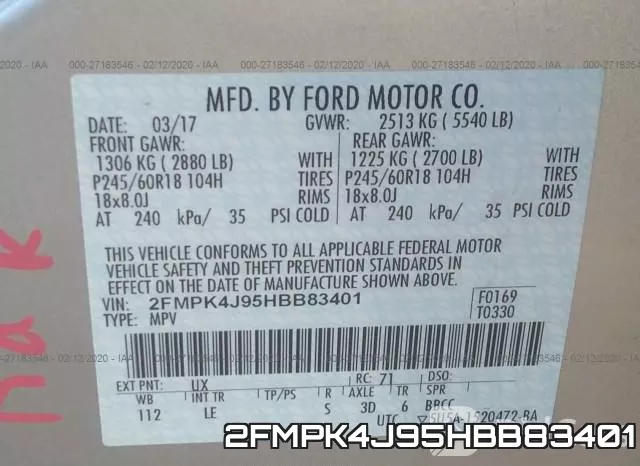 2FMPK4J95HBB83401 фото 7