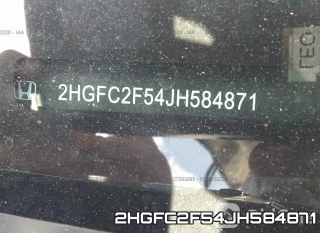 2HGFC2F54JH584871 фото 8