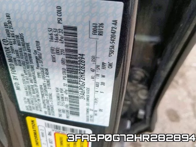 3FA6P0G72HR282894 фото 2