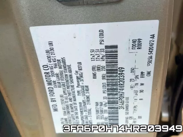 3FA6P0H74HR203949 фото 2
