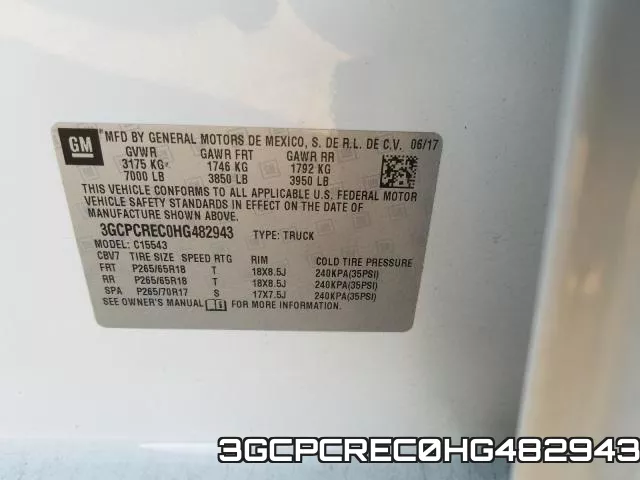 3GCPCREC0HG482943 фото 2