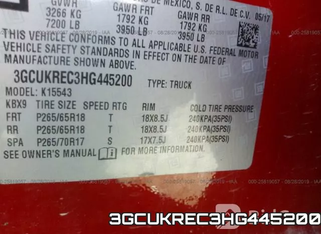 3GCUKREC3HG445200 фото 10
