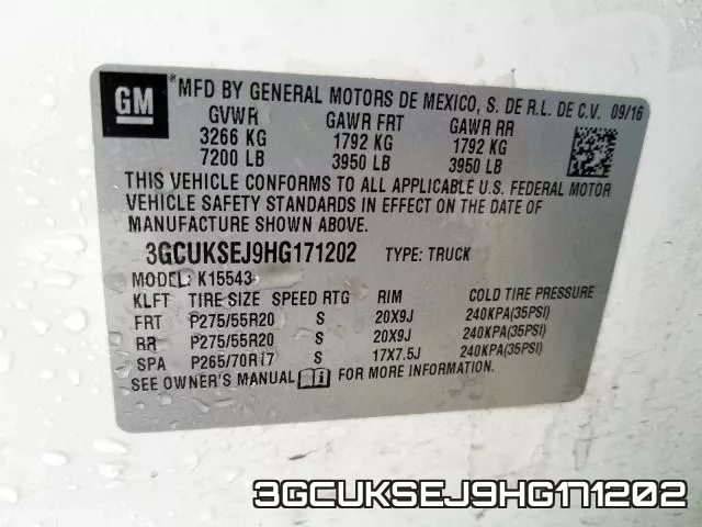 3GCUKSEJ9HG171202 фото 2