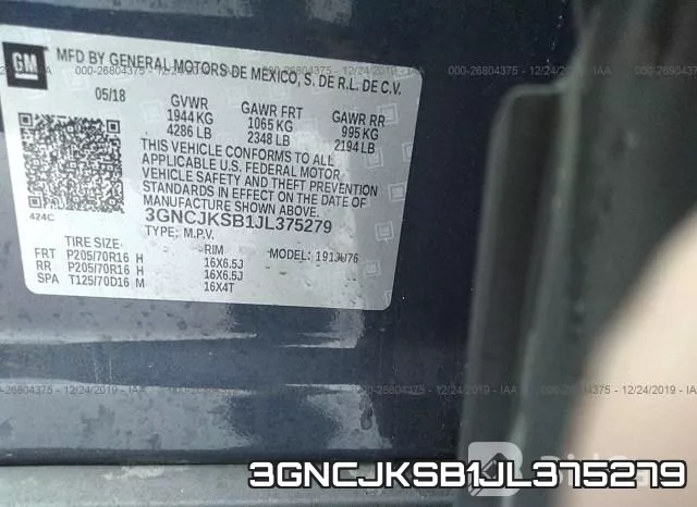 3GNCJKSB1JL375279 фото 10