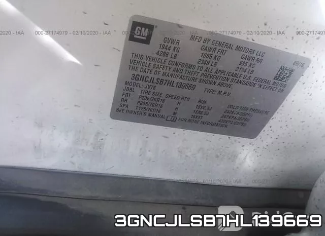 3GNCJLSB7HL139669 фото 6