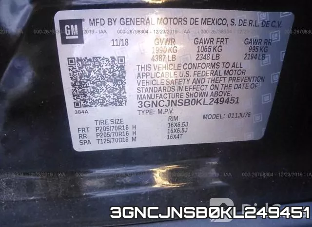 3GNCJNSB0KL249451 фото 10